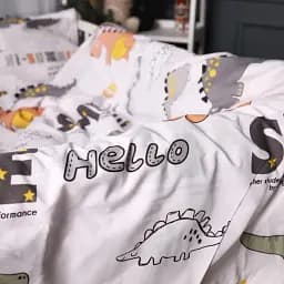 Пододеяльник MirSon Бязь 17-0698 Smoky Dinosaurs 110х140 белый (2200010459746)