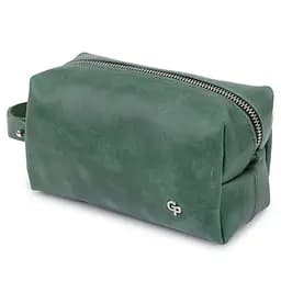Косметичка несессер зеленая GRANDE PELLE 18х10х7 см acs0032151