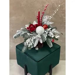 Новорічна композиція J-line свічник 40 х 45 см (1801)