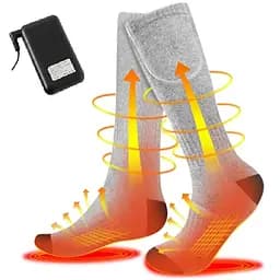 Носки с подогревом ZBHSWZ03 с блоком питания 4000mAh 38-44р. (Серые)