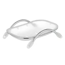 Мыльница настольная ZERIX LR332-1 (пластик матовый белый) (ZX2700)