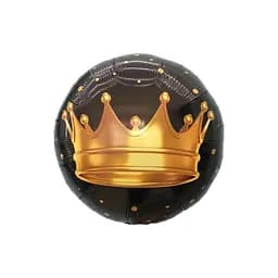 Шар воздушный фольгированный (45 см) Золотая корона