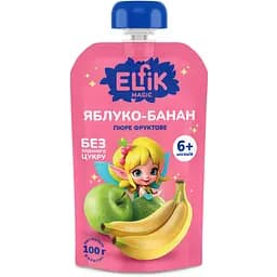 Пюре фруктовое Elfik Magic Яблоко-банан 100 г 9 шт.