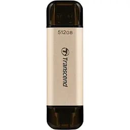 USB флеш накопичувач Transcend 512GB JetFlash 930C Gold-Black USB 3.2/Type-C (TS512GJF930C) - мініатюра 2