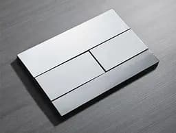 Панель змиву Koer KT-0603-01 240x160x10mm пластикова, кнопка лінійна KR5319, Хром - мініатюра 4