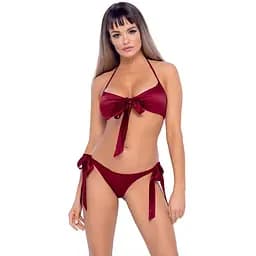 Комплект Cottelli Lingerie Bra and Briefs S/M красный