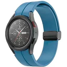 Ремінець для Samsung Galaxy Watch 5 44mm - світло-синій ширина кріплення 20мм силікон Watchbands Cls-black (W34-1WB91937766)