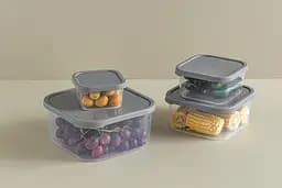 Набір контейнерів з кришками Idea Home Quick Box Gray 4 шт. 0.4/0.9/1.8/2.9 л сірий (00655 Gray) - мініатюра 4
