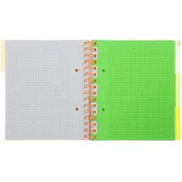 Зошит на пружині Buromax Neon В5 (170x205) 120 аркушів 3 PVC розділювачі помаранчевий (BM.24359911-11) - мініатюра 2
