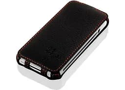 Защитный чехол LEICKE MANNA UltraSlim VerticalFlip для Apple iPhone 5/5S/SE, кожа, черный