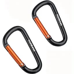 Брелок-карабін Munkees 3206 D 6х60 мм пара Black (1012-3206-BK)