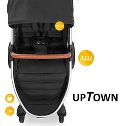 Прогулянкова коляска Hauck Uptown Melange Black, чорна (14827-3) - мініатюра 8