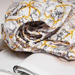 Простирадло на резинці Moon&Star Modern Marble Бязь Gold Люкс 80х190х20 см - мініатюра 3