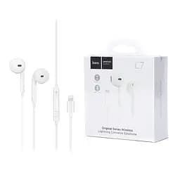 Навушники Hoco L7 Plus Original series lightning converse earphone White - мініатюра 2