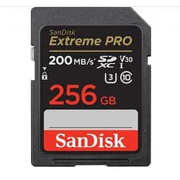 Карта памяти Sandisk Extreme PRO SDXC UHS-I U3 V30 R200/W140MB/s 256Gb (SDSDXXD-256G-GN4IN)