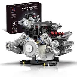 Конструктор двигатель V12 Aston Martin Valkyrie аккумуляторный конструктор двигателя внутреннего сгорания с приложением, детский конструктор для детей и взрослых, 689 деталей
