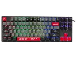 Клавиатура игровая механическая A4Tech S-87 Bloody Black, BLMS Red Plus Switch, Eng/Rus/Укр - мініатюра 1