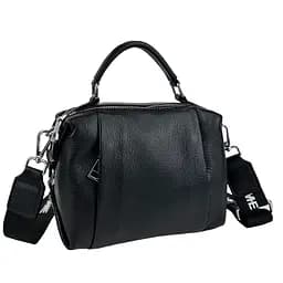 Женское кожаное черное кроссбоди UnaBorsetta NB2-8686A