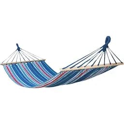 Гамак гавайський Jumi Garden тканинний з планкою синій із червоним 275 x 80 см