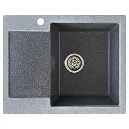 Мийка кухонна Valetti Art 26L прямокутна композитна 620х500 мм сіро-чорна
