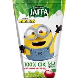 Сок Jaffa Minions Яблочно-виноградный без сахара 125 мл