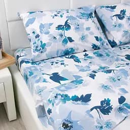 Комплект постельного белья Руно полуторный "Blue Flowers" бязь 1.114_Blue Flowers