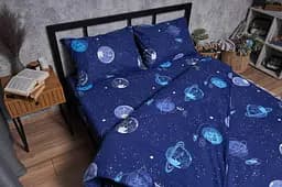Підковдра Moon&Star Бязь Gold Люкс Planets King Size 220x240 см - мініатюра 2