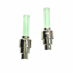 Велосипедный фонарь на нипель AV (Schrader) 1 Led питание 3хAG10 1 режим зеленый (G00019084)