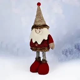 Фігура новорічна телескопічна Stenson Santa Snowman R95917 19465 35-60 см