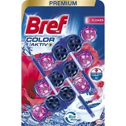 Туалетний блок для унітазу Bref Color aktiv Квіткова свіжість 150 г (3 шт. х 50 г) (763114)