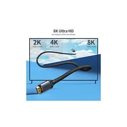 Кабель мультимедійний HDMI M to HDMI M 2.0m V2.1 8K60Hz HDR10 HLG Choetech (XHH01-BK) - мініатюра 3