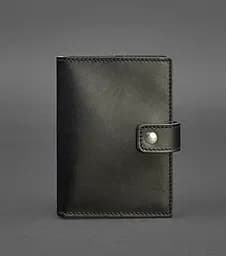 Кожаная обложка для паспорта 5.0 (с окошком) черная