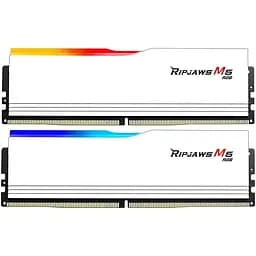 Модуль памяти для компьютера DDR5 64GB (2x32GB) 6400 MHz Ripjaws M5 RGB Matte White G.Skill (F5-6400J3239G32GX2-RM5RW)