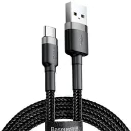 Кабель Baseus Cafule Suppport VOOC Cable USB to Type-C 5A 1m CATKLF-VA01 Black