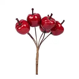 Яблука декоративні Yes! Fun, 22 мм, 6 шт. в пучку, червоні