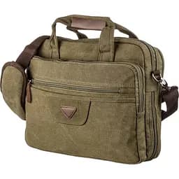 Сумка для ноутбука Vintage 20180 на два отделения 15.6 Зеленая