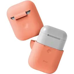 Чохол Elago A2 Silicone Case Peach для Airpods with Wireless Charging Case кораловий (EAP2SC-PE) - мініатюра 2