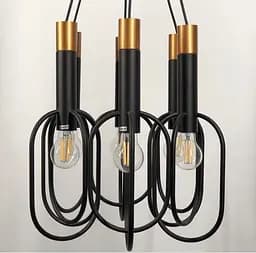 Люстра з плавних, проте строгих ліній з відкритою лампою | Арт. ZL 1096/6 | Line F