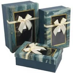 Набор подарочных коробок UFO 1037K-332 Turquoise 3 шт. (1037K-332 Набор 3 шт TURQUOISE прям.)