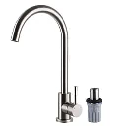 Змішувач для кухні EcoMIX Alpen AISI-203S-WH 000024959 Нержавіюча сталь