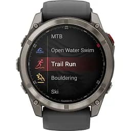 Смарт-годинник Garmin Fenix 8 Pro AMOLED Sapphire 51mm Carbon Gray DLC Titanium with Graphite/Black Silicone Band (010-03199-11) [145031] - мініатюра 2