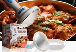 Пристрій магніт для збору жиру з поверхні їжі жировловлювач Handy Gourmet Fat, Kitchen Master 85829 - мініатюра 5
