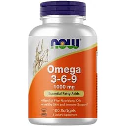 Жирні кислоти NOW Omega 3-6-9, 100 капсул