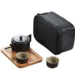 Компактний набір для чайної церемонії в дорозі: чайник, піали та чабань UFT TSET11