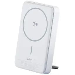 Портативний ЗП Power Bank Wiwu Wi-P031 Magnetic з БЗП Qi2 30W 10000 mAh White - мініатюра 3