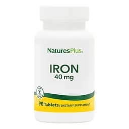 Залізо Natures Plus Iron 40 мг 90 таблеток