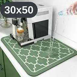 Антиковзаючий кухонний килимок 30×50 см — абсорбуючий для сушіння посуду та під кавоварку KT8001733