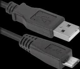 Кабель USB AM-micro BM, 1.8м, черный, 08-10BH Defender