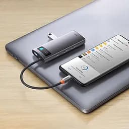 Хаб конвертер Baseus Metal Gleam Usb-C - VGA 7-in-1 WKWG040013 - мініатюра 4
