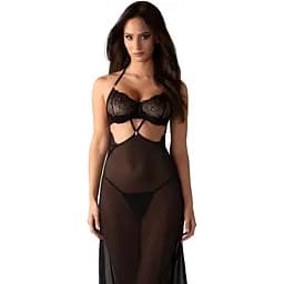 Комплект белья Obsessive Iliosa L/XL (черный)